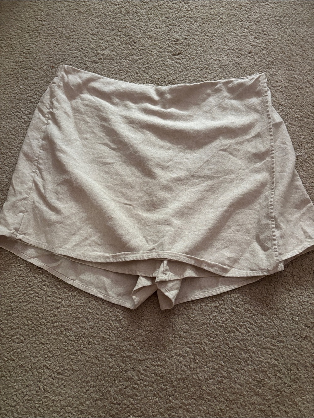 Old Navy Neutral Beige Linen Blend Skort Womens size large